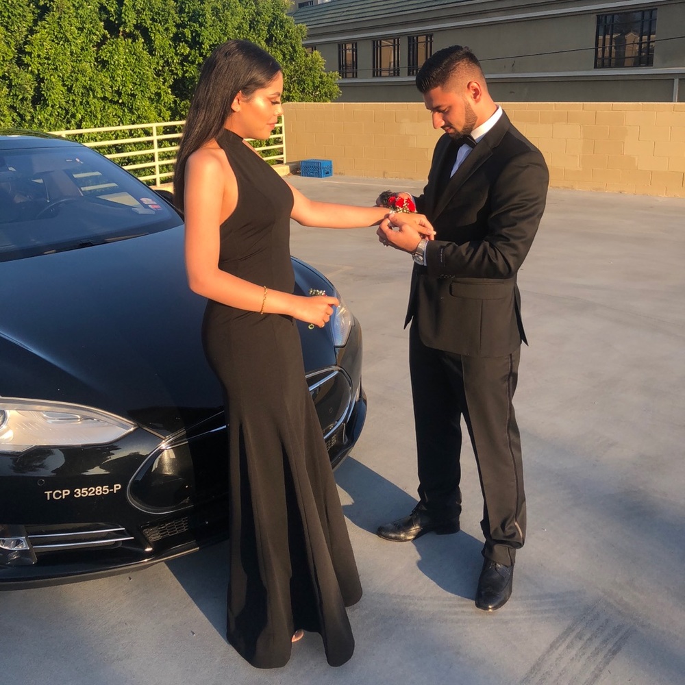 Black halter dress gown, idea for prom